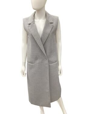 The Fifth Vest Women’s Size M Long Sleeveless Soft Pockets Contemporary Gray